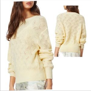 HABITUAL Ayla Pointelle Sweater in Pear Sorbet Size XS